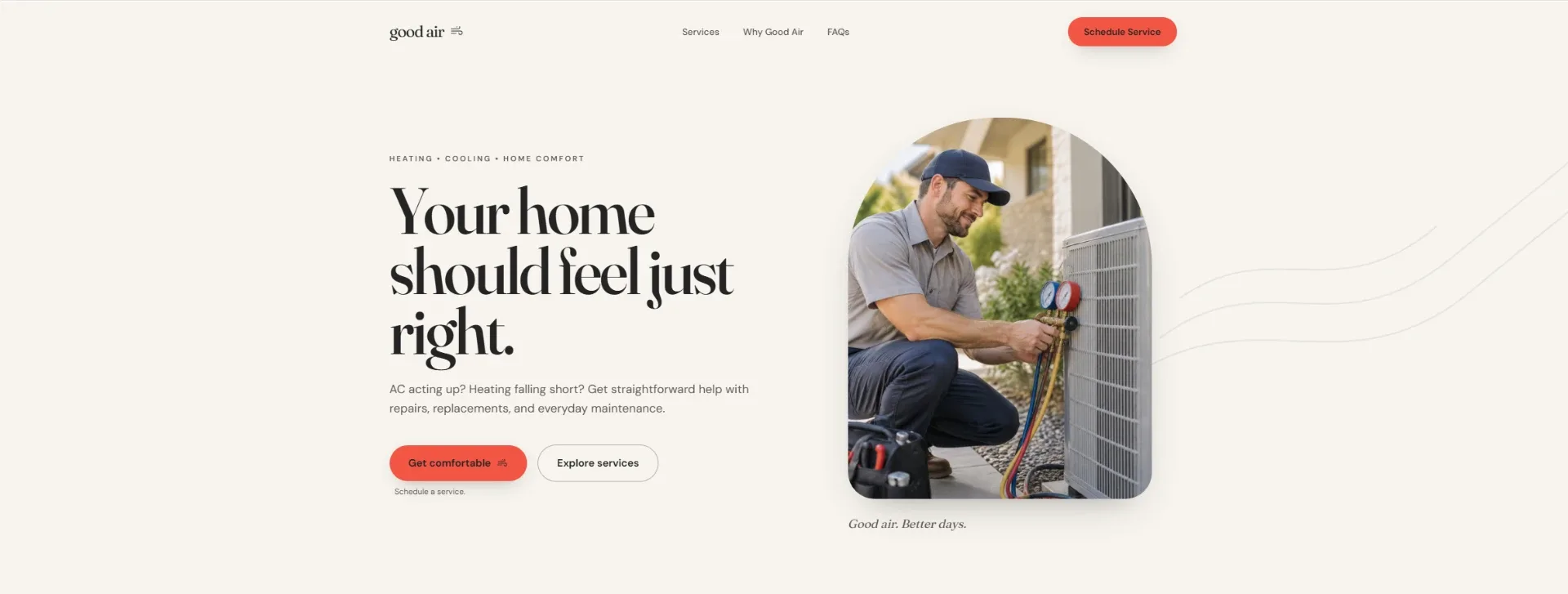 Good Air website design